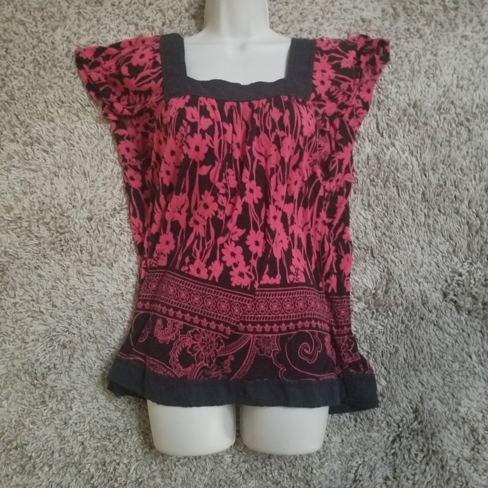 Apt. 9 Square Neck Peasant Top Large